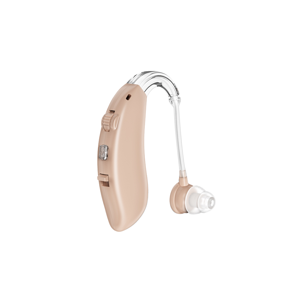Aparat Auditiv BTE Vixev , Ultra-Usor cu 8g, 132 dB, Baterie USB-C Reincarcabila, Nude