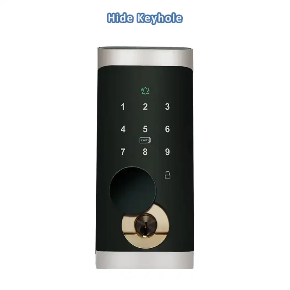 Hca120710ab82445cb29b96e1dbd64fc9M.jpg Yala Inteligenta Vixev cu Amprenta, Aplicatie si Parola, Securitate Avansata Negru - imagine 1