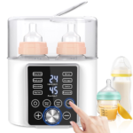 Incalzitor Biberoane Vixev, Sterilizator Multifunctional 12 in 1, Incalzire Rapida 2 Biberoane, Dezghetare, Preparare Lapte, Fierbere oua, Temperatura constanta 24H, Fara BPA, Afisaj LED, Negru