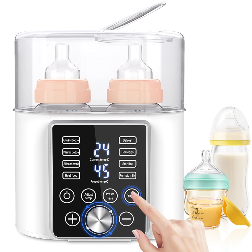 Incalzitor Biberoane Vixev, Sterilizator Multifunctional 12 in 1, Incalzire Rapida 2 Biberoane, Dezghetare, Preparare Lapte, Fierbere oua, Temperatura constanta 24H, Fara BPA, Afisaj LED, Negru
