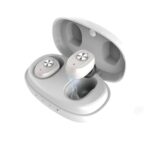 Aparat Auditiv cu Acumulator Vixev, set 2 Buc Stanga+Dreapta, Reincarcabil, Amplificator Sunet Intraauricular, Hipoacuzie Medie-Severa, incarcator cu Power Bank, Alb