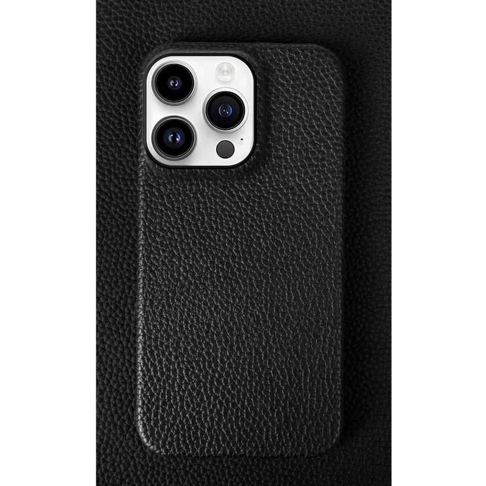 Huse de Telefon din Piele Naturală pentru iPhone 15 Pro