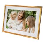 Rama Foto Digitala Inteligenta Vixev de 10 Inch cu Ecran Tactil si Aplicatie Frameo, Auriu